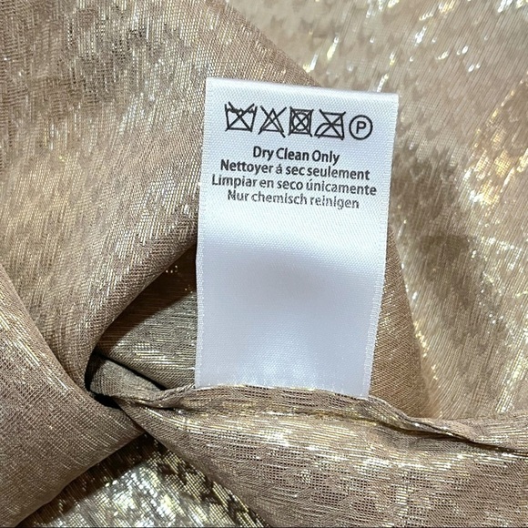 NWT Rachel Zoe Metallic Gold Ruffle High Neck Mini Dress sz 0 - Picture 7 of 12